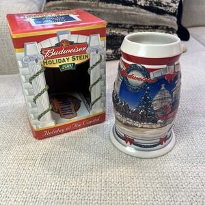 Classic Budweiser Clydesdale Holiday At The Capitol 2001 Christmas Stein CS455